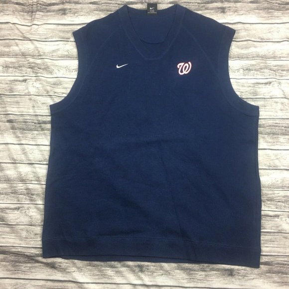 Nike Washington Nationals MLB Washington Nationals Sweater Vest Men’s XL - Picture 1 of 6